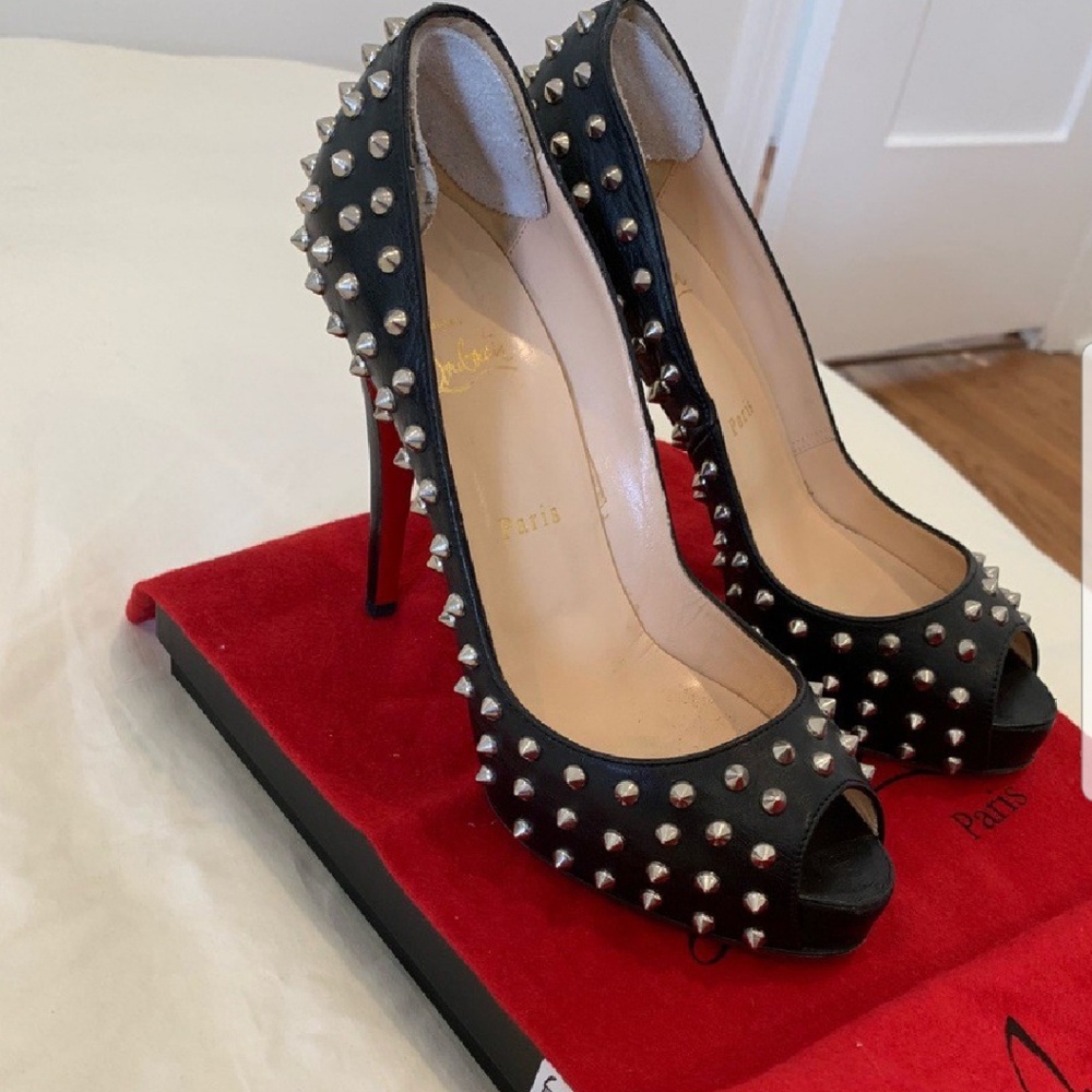 100% Authentic Christian louboutin spiked heels